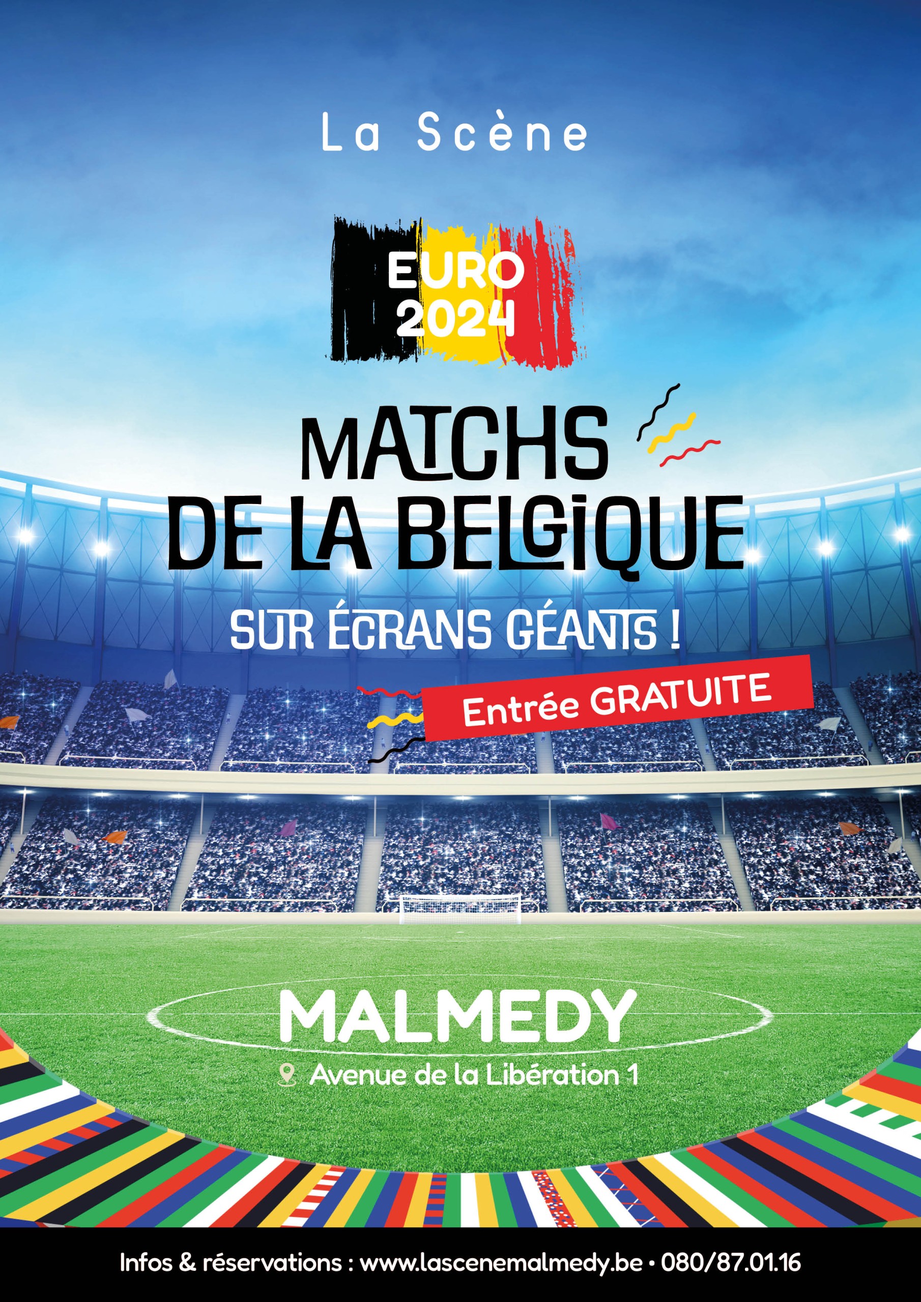 Euro 2024 Matchs de la Belgique sur écrans géants ! La Scene
